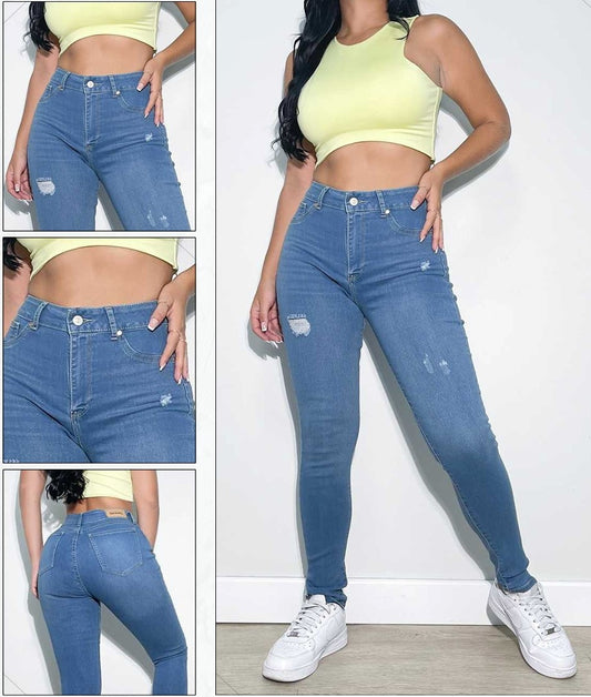 Jeans super high waist skinny Ref 12196
